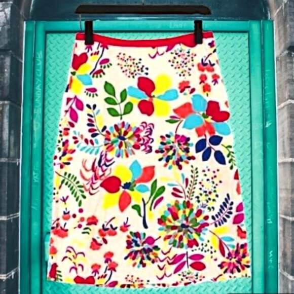 Boden Skirt🪻Cotton A-Line Floral - Picture 2 of 9